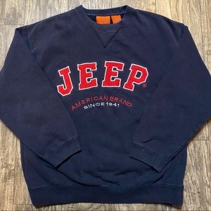 embroidered jeep sweatshirt